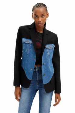 Abrigos Y Chaquetas-Desigual Blazer híbrida trucker