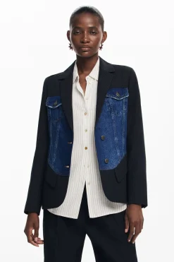 Abrigos Y Chaquetas-Desigual Blazer híbrida trucker