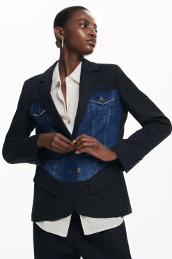 Abrigos Y Chaquetas-Desigual Blazer híbrida trucker