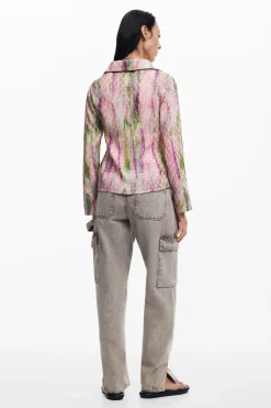 Camisas Y Blusas-Desigual Blusa acuarela difuminada