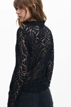 Camisas Y Blusas-Desigual Blusa encaje flores