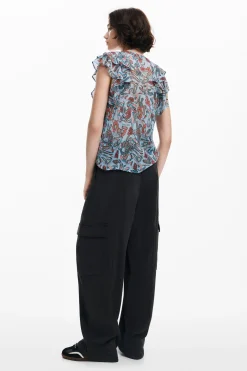 Camisas Y Blusas-Desigual Blusa estampado flores