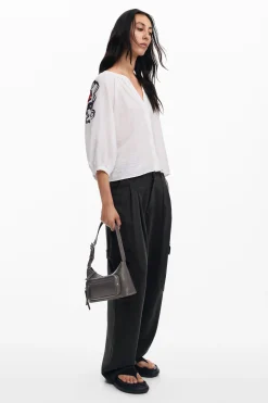 Camisas Y Blusas-Desigual Blusa flores