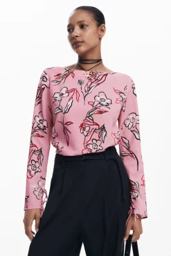 Camisas Y Blusas-Desigual Blusa flores
