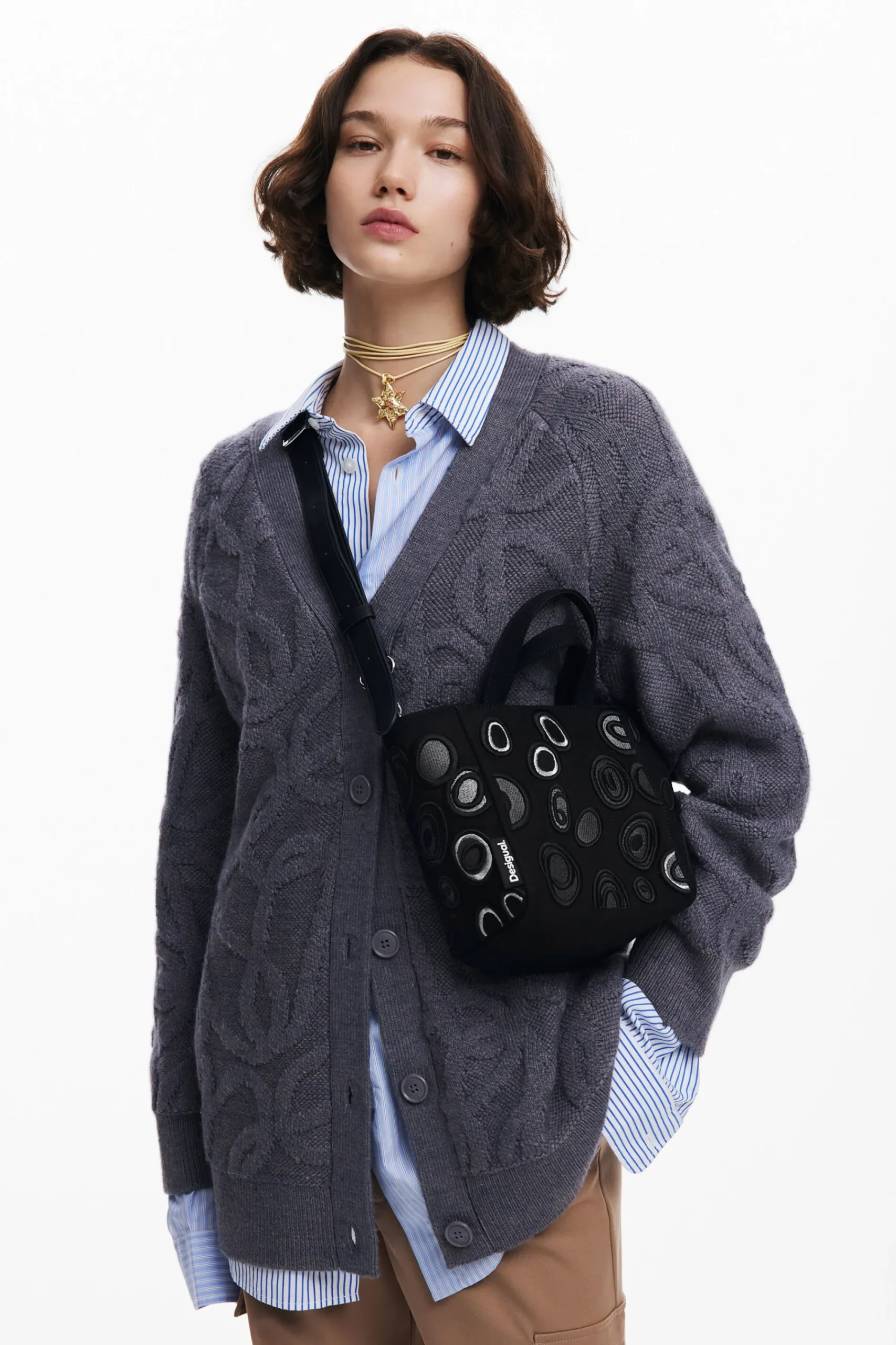 Bolsos-Desigual Bolsa de nylon círculos