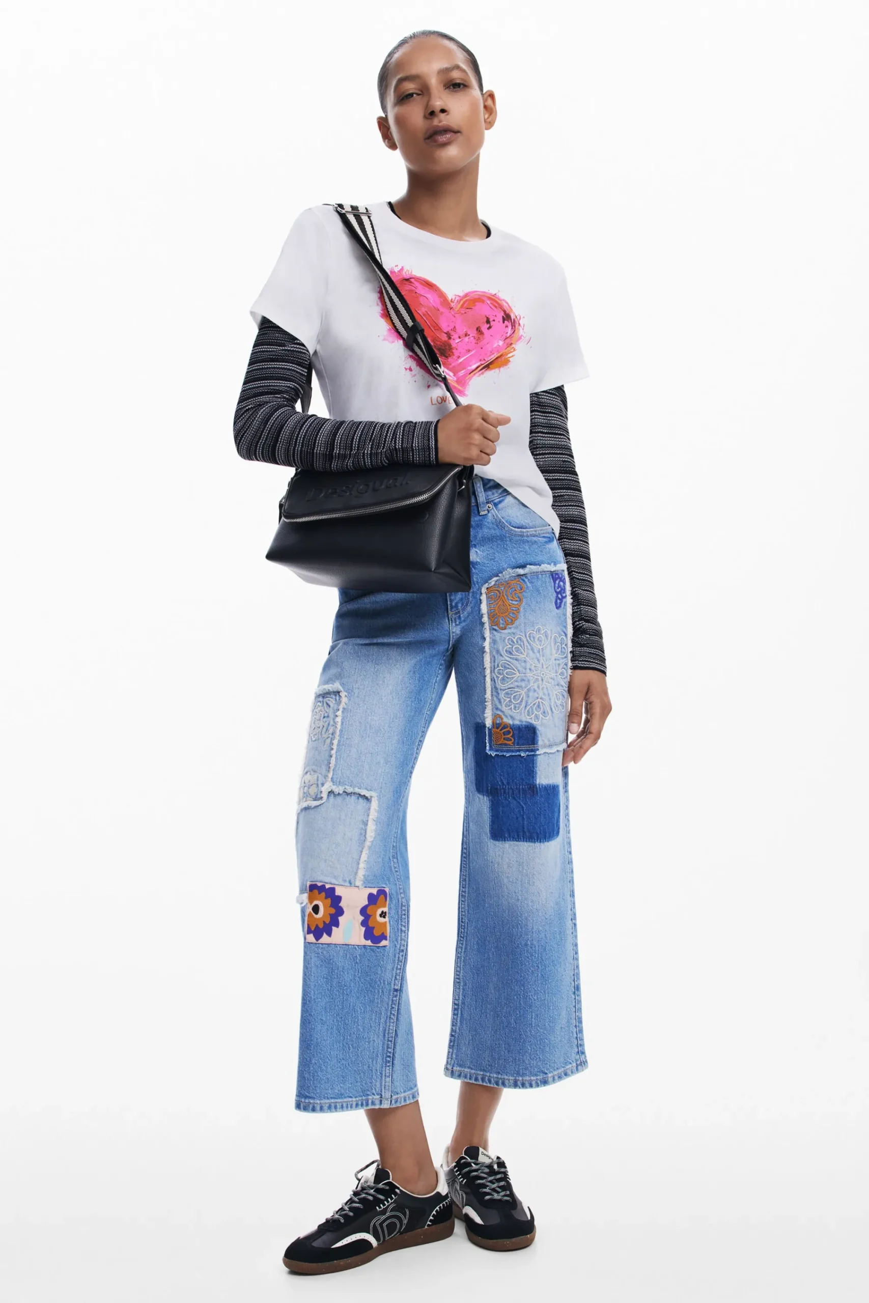 Bolsos-Desigual Bolso bandolera M Half Logo