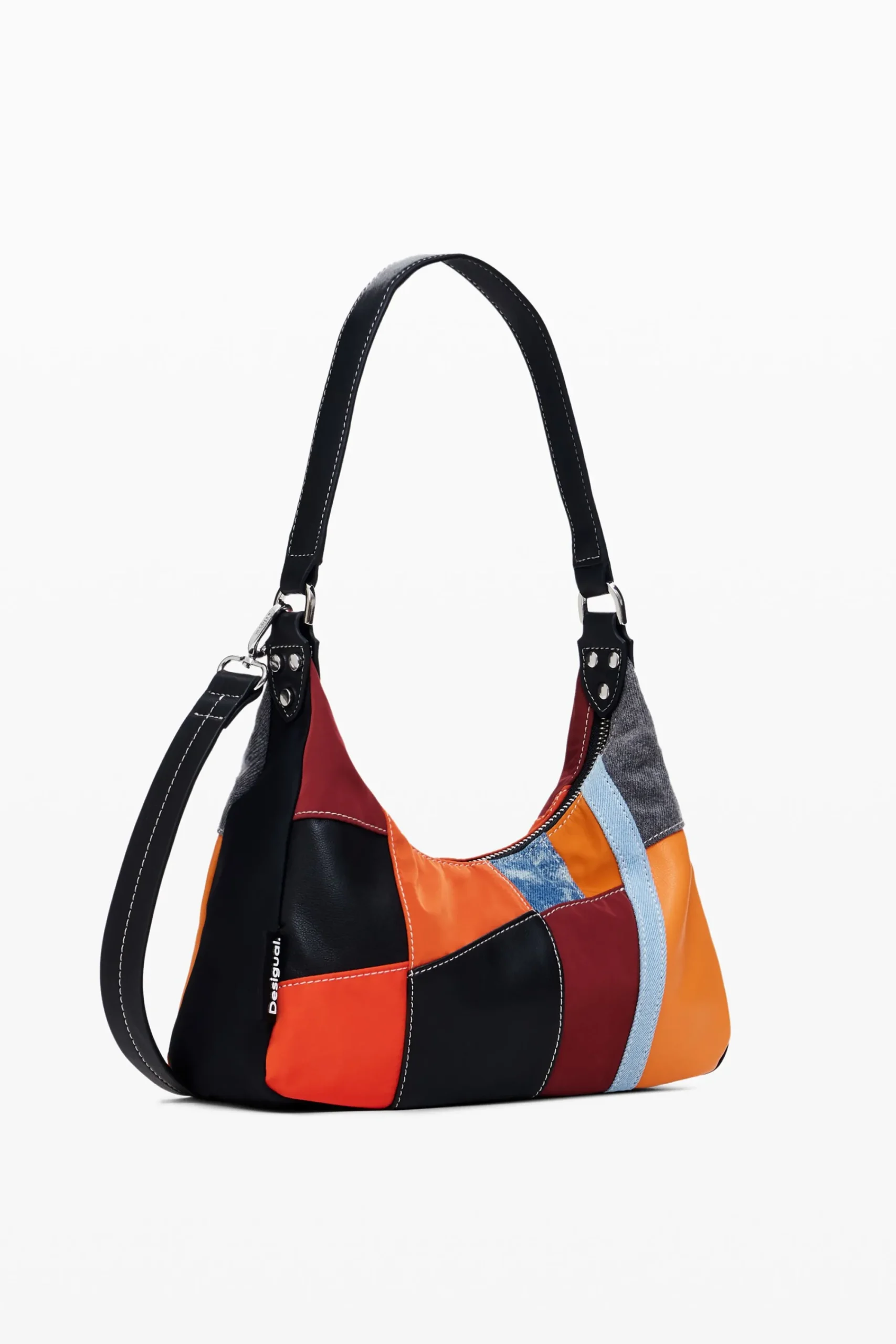 Bolsos-Desigual Bolso de hombro patch texturas