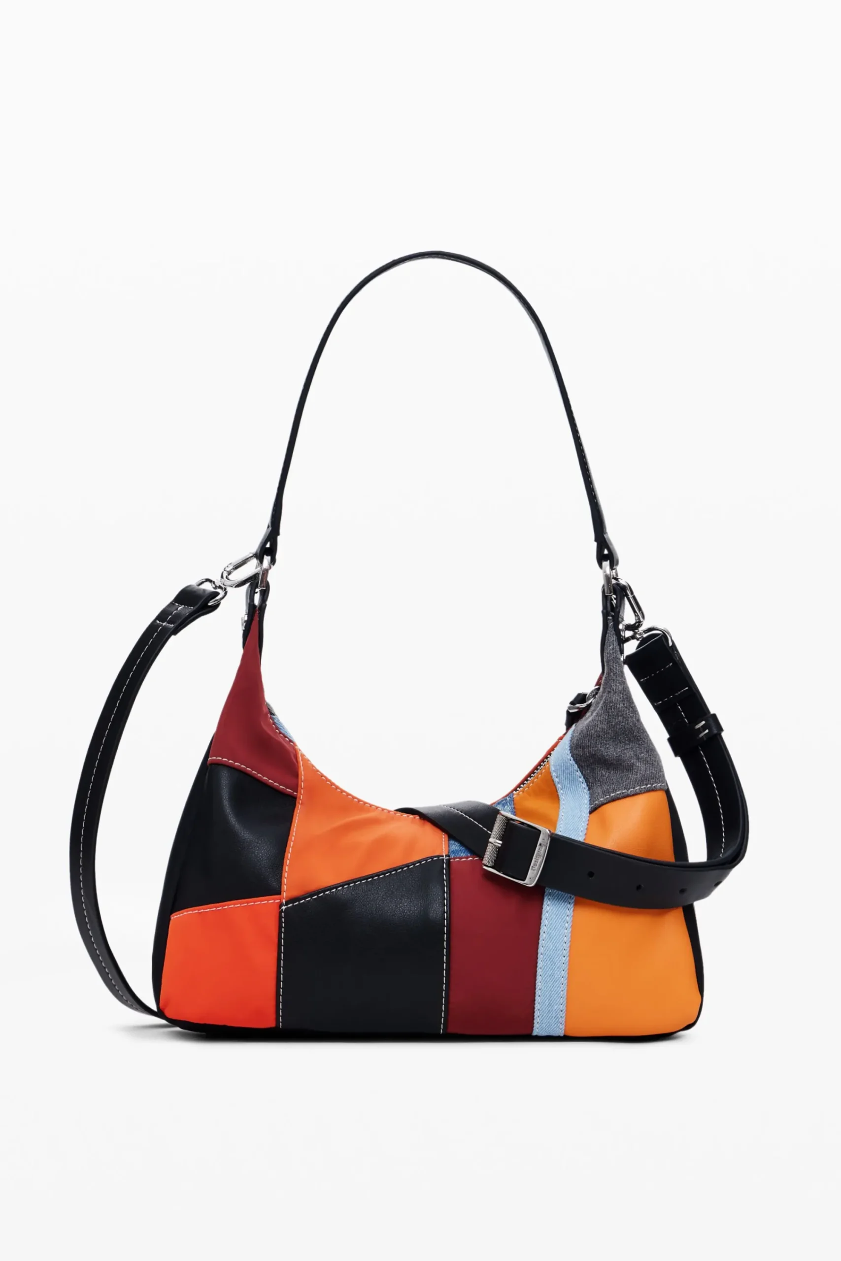 Bolsos-Desigual Bolso de hombro patch texturas