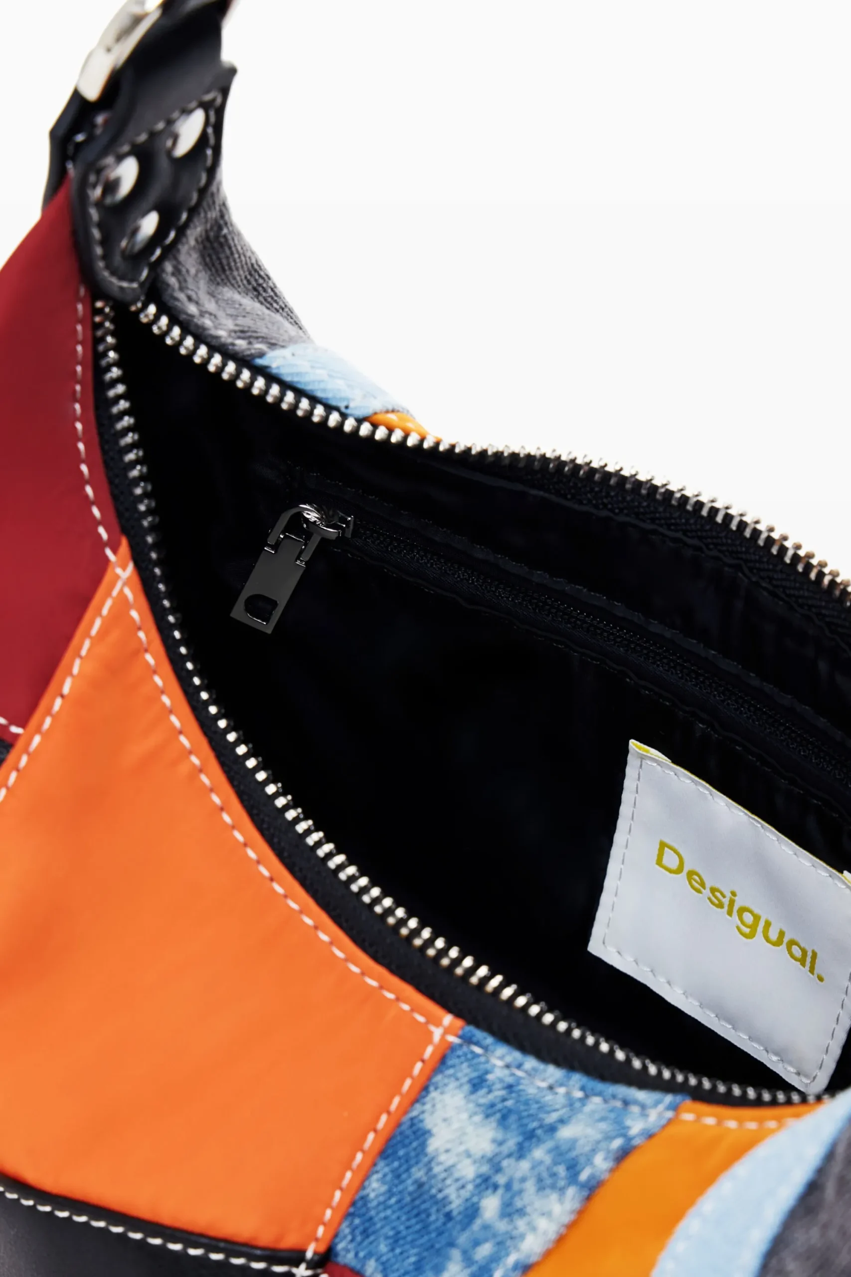 Bolsos-Desigual Bolso de hombro patch texturas