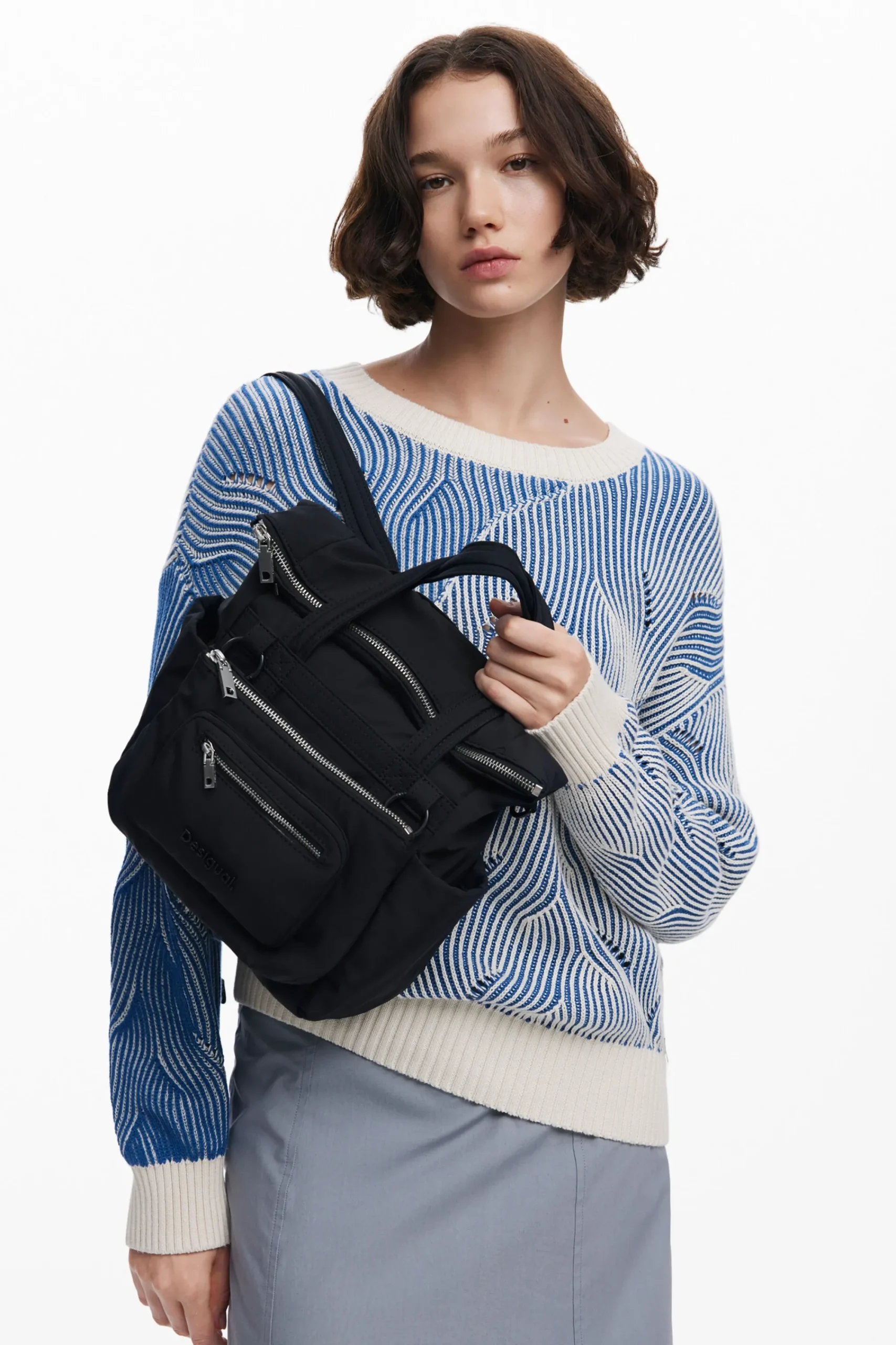 Bolsos-Desigual Bolso de mano multibolsillo nylon