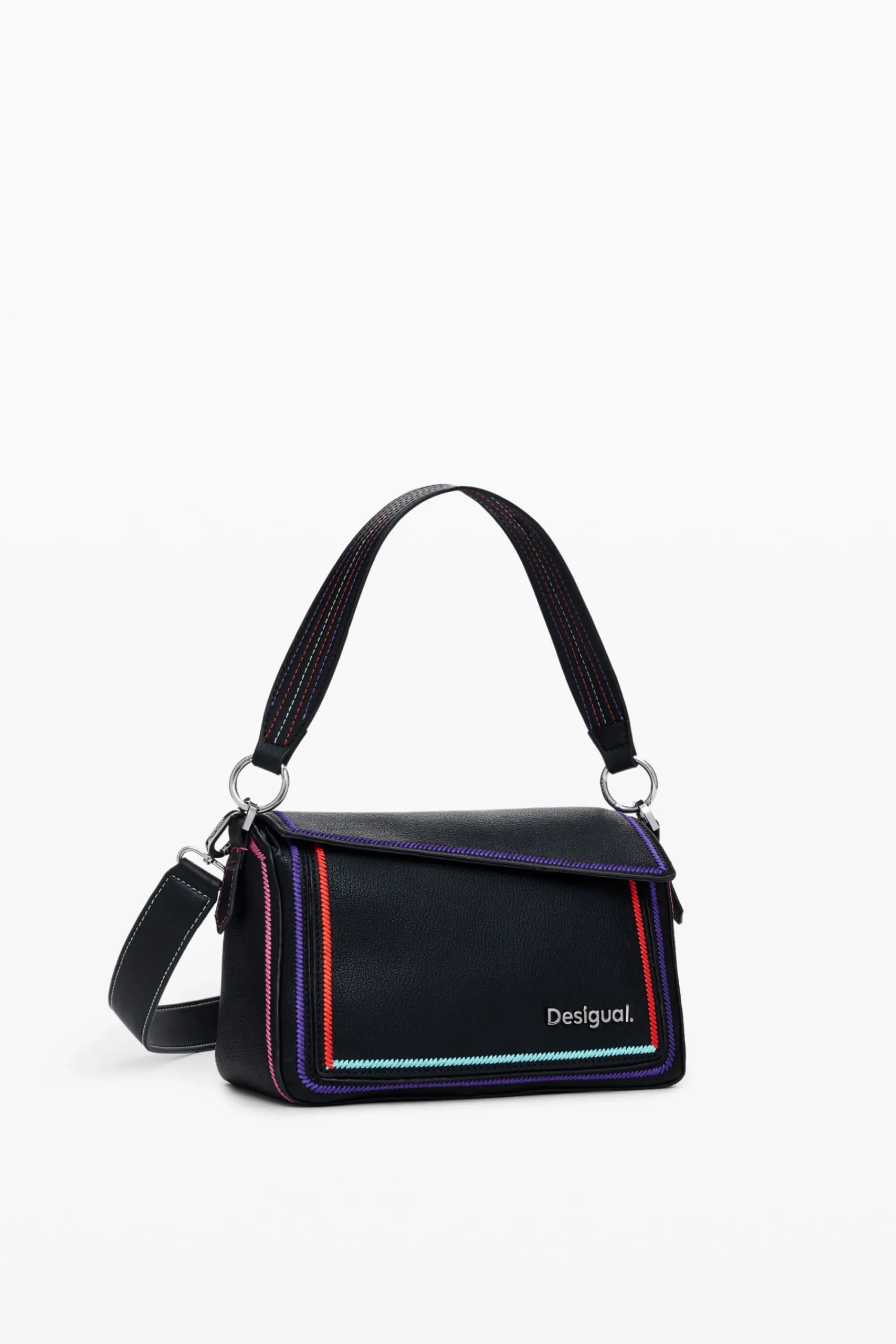 Bolsos-Desigual Bolso de mano multilineal cremallera