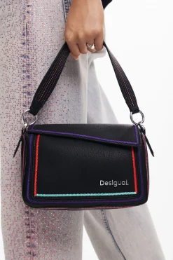 Bolsos-Desigual Bolso de mano multilineal cremallera