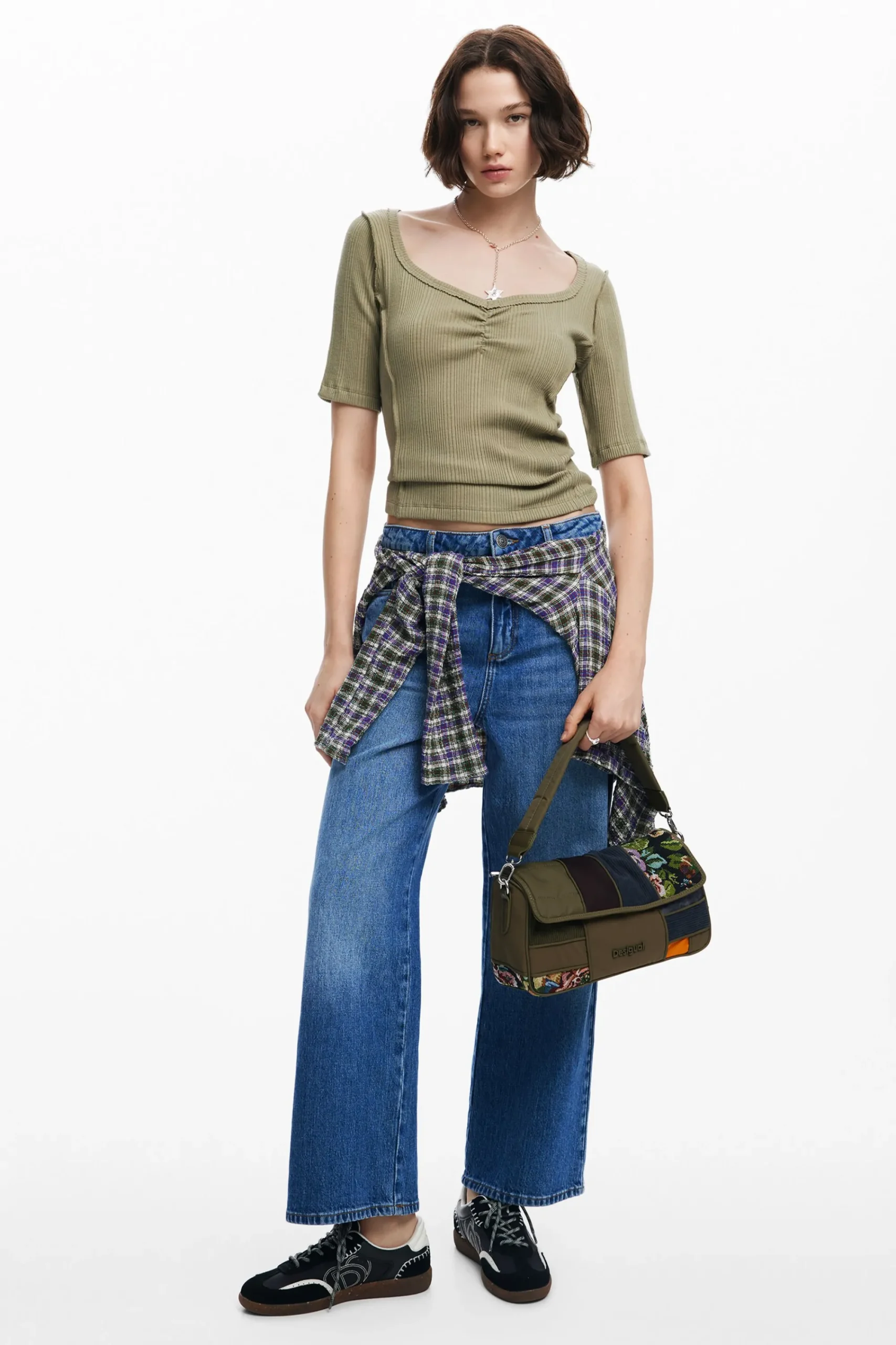 Bolsos-Desigual Bolso de mano patch