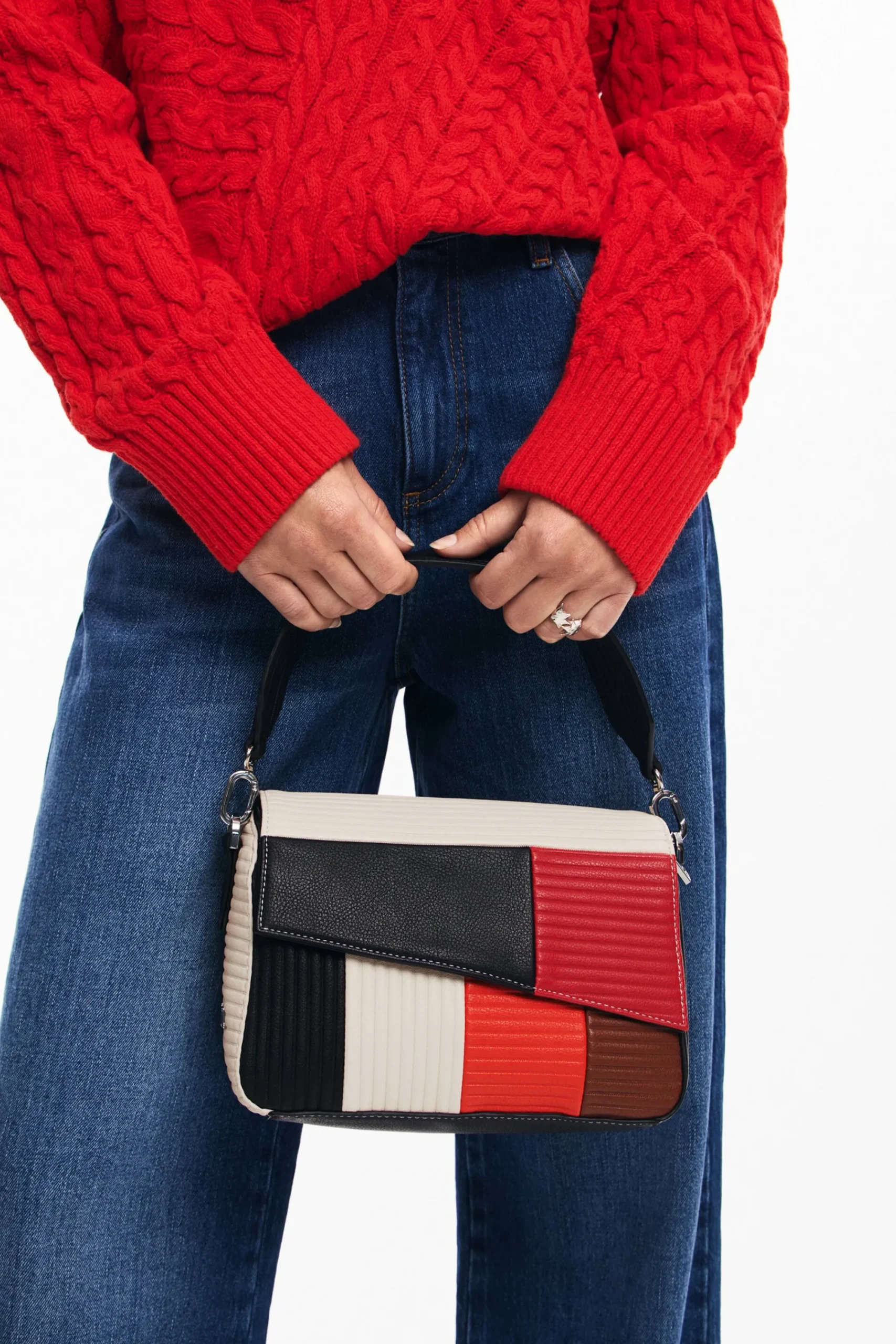 Bolsos-Desigual Bolso de mano texturas