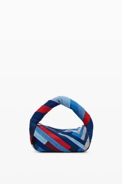 Bolsos-Desigual Bolso denim rayas