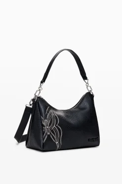 Bolsos|Bolsos De Mano-Desigual Bolso M grabado mariposa