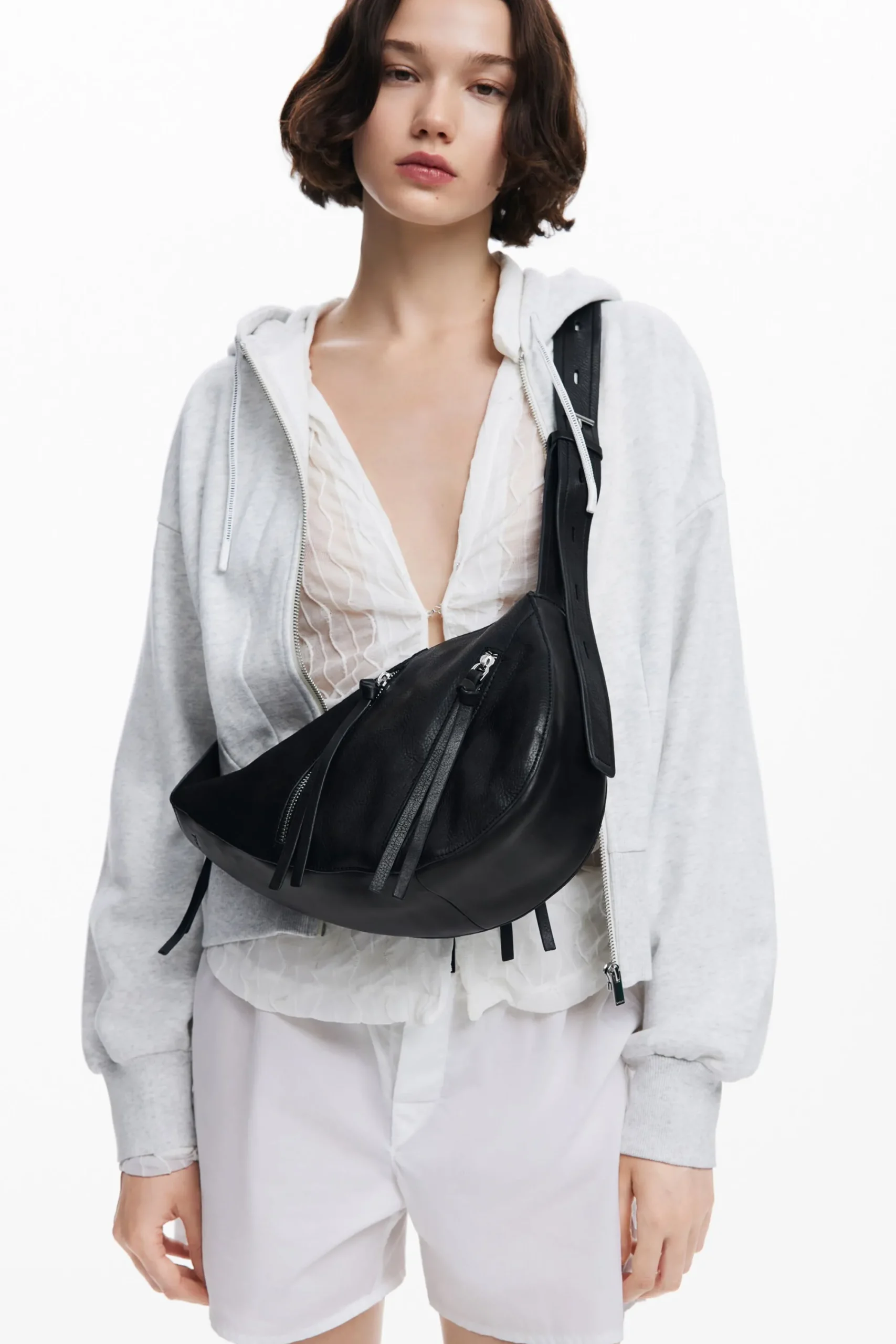 Bolsos-Desigual Bolso mediano piel cremalleras