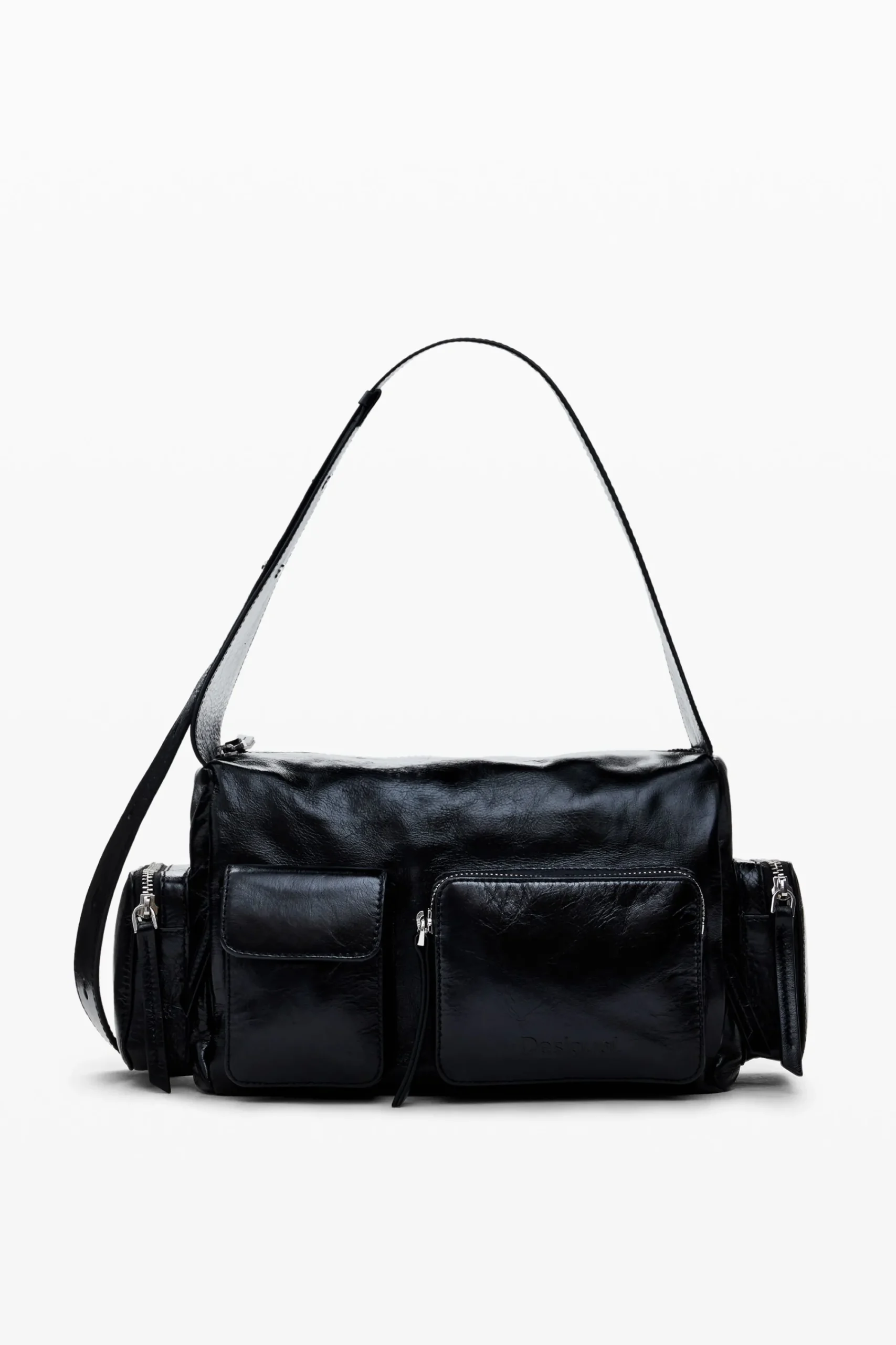 Bolsos|Bolsos De Piel-Desigual Bolso piel M bolsillos
