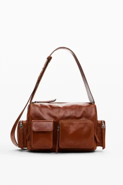 Bolsos|Bolsos De Piel-Desigual Bolso piel M bolsillos