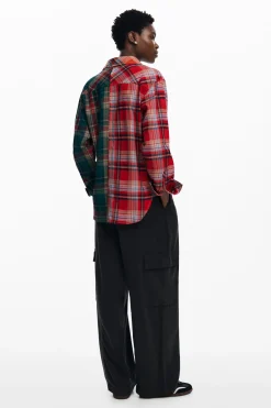 Camisas Y Blusas-Desigual Camisa cuadros patch