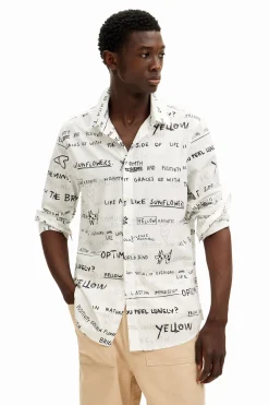 Camisetas|Camisas-Desigual Camisa de manga larga lettering