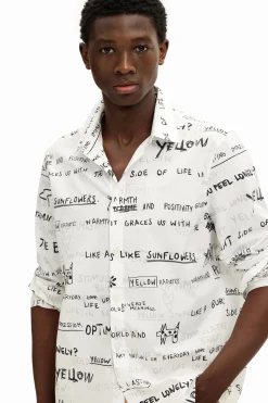 Camisetas|Camisas-Desigual Camisa de manga larga lettering