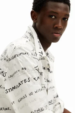 Camisetas|Camisas-Desigual Camisa de manga larga lettering