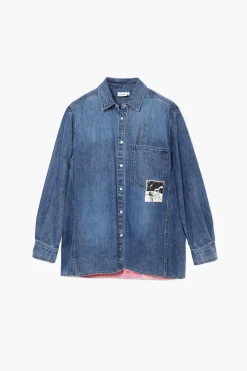 Camisas Y Blusas-Desigual Camisa denim Mickey Mouse