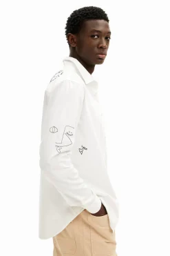 Camisetas|Camisas-Desigual Camisa detalles bordados