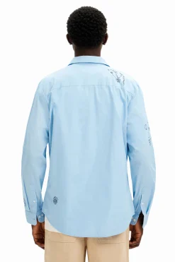 Camisetas|Camisas-Desigual Camisa detalles bordados
