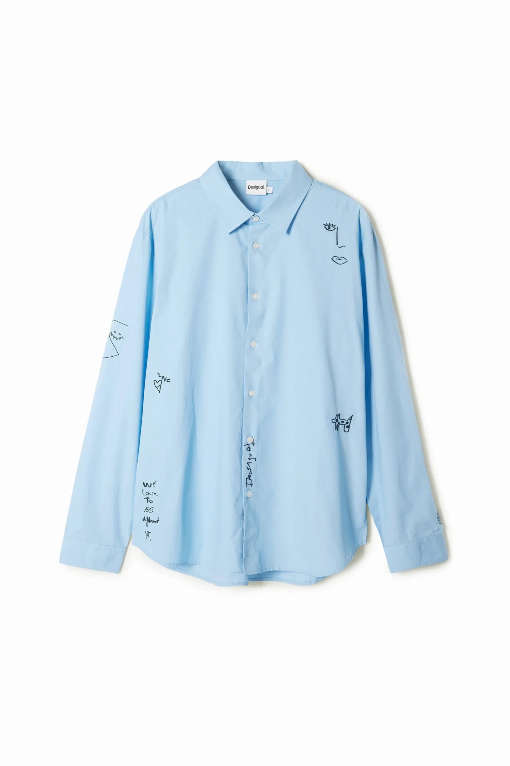 Camisetas|Camisas-Desigual Camisa detalles bordados