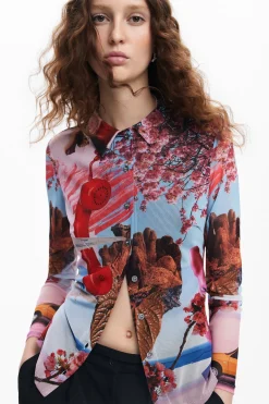 Camisas Y Blusas|Camisetas-Desigual Camisa estampada M. Christian Lacroix