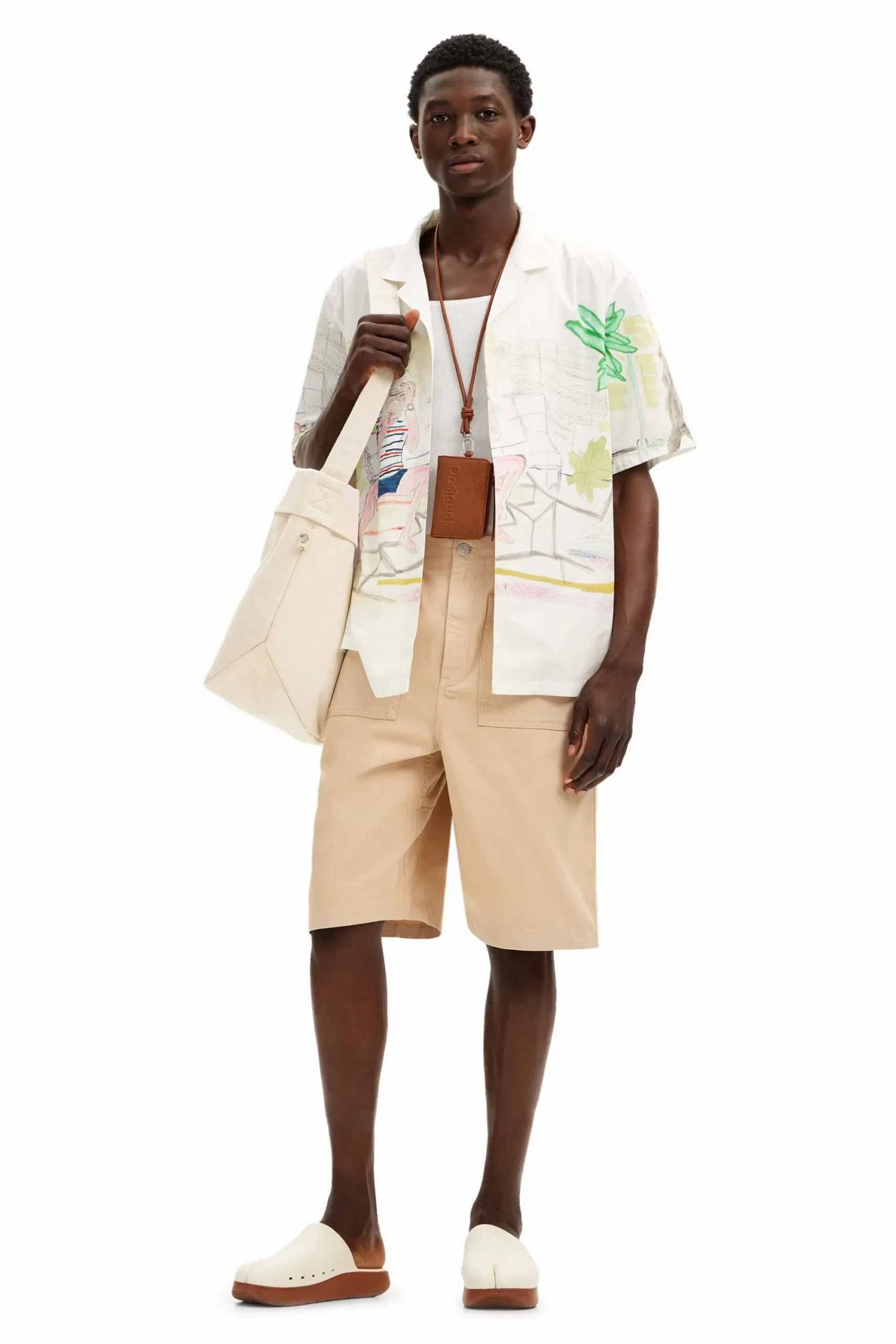Camisetas|Camisas-Desigual Camisa estampado acuarela
