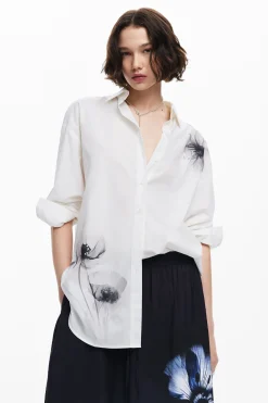 Camisas Y Blusas-Desigual Camisa estampado amapolas
