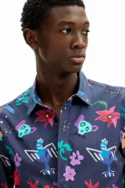 Camisetas|Camisas-Desigual Camisa estampado floral