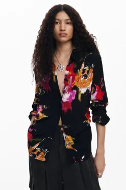 Camisas Y Blusas-Desigual Camisa estampado flores