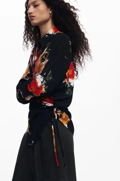 Camisas Y Blusas-Desigual Camisa estampado flores