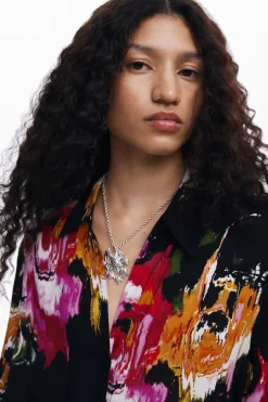Camisas Y Blusas-Desigual Camisa estampado flores