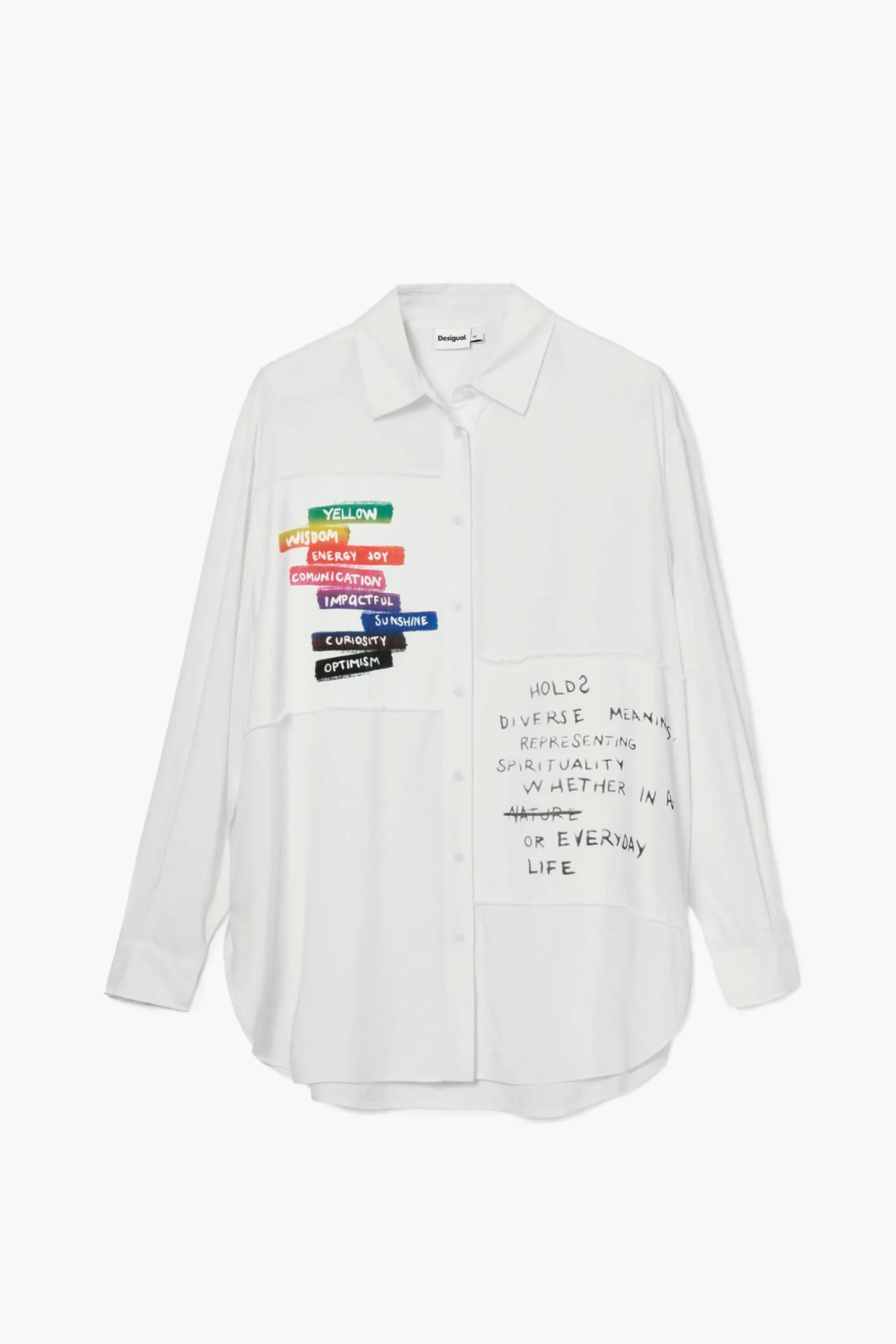 Camisas Y Blusas-Desigual Camisa estampado letras