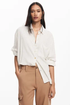 Camisas Y Blusas-Desigual Camisa estampado rayas