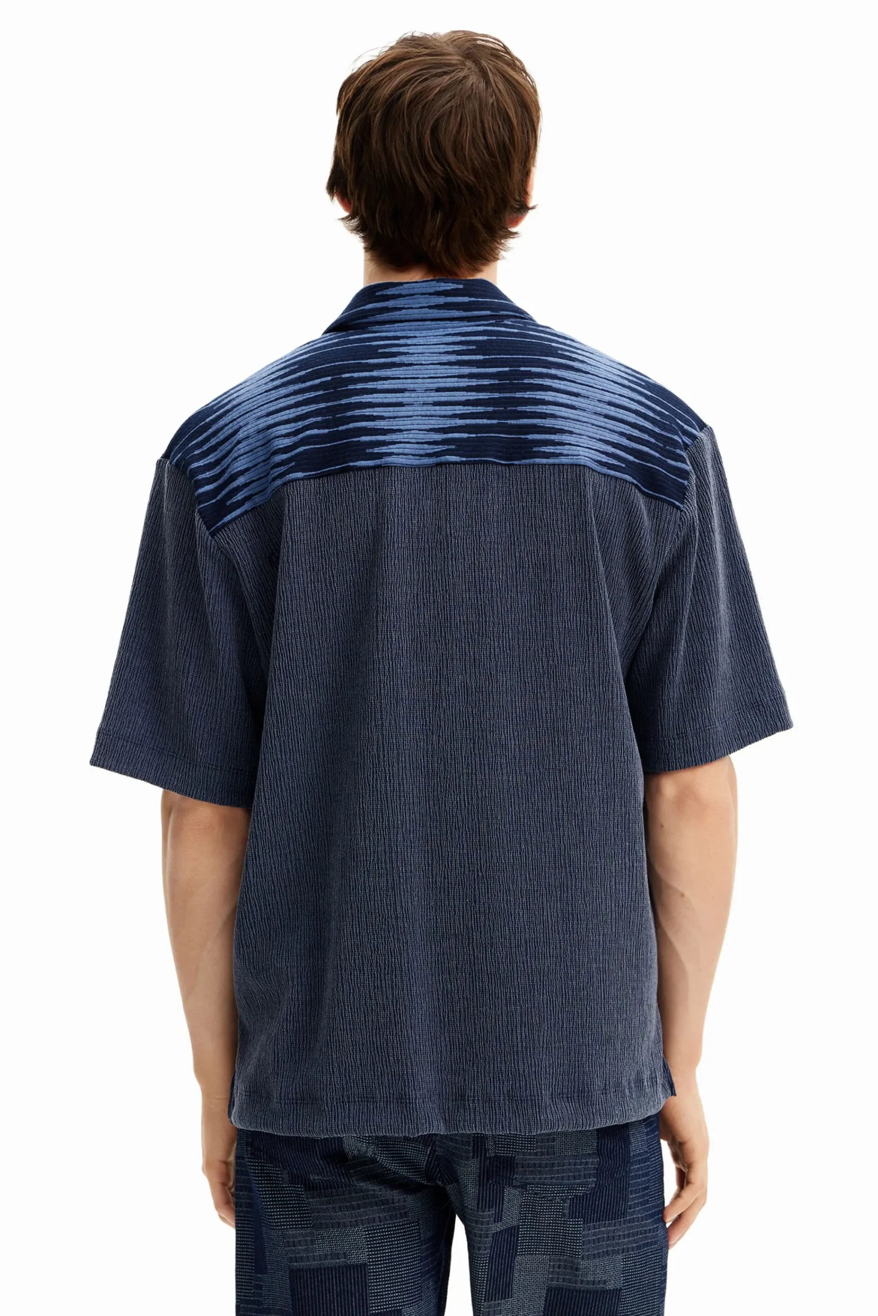 Camisetas|Camisas-Desigual Camisa híbrida tejido