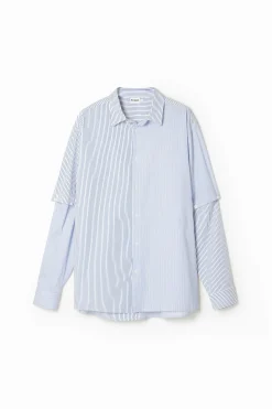 Camisetas|Camisas-Desigual Camisa manga larga deconstruida