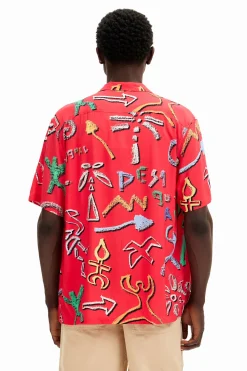 Camisetas|Camisas-Desigual Camisa motivos artísticos