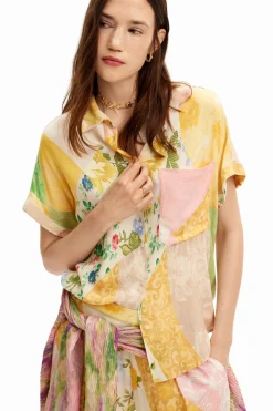 Camisas Y Blusas-Desigual Camisa parcheado floral