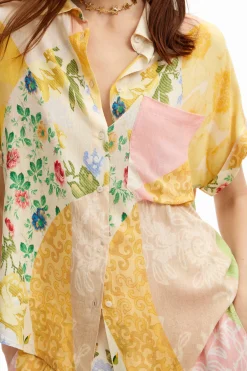 Camisas Y Blusas-Desigual Camisa parcheado floral