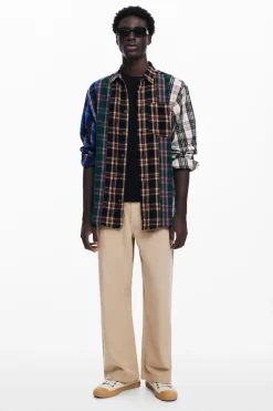 Camisetas|Camisas-Desigual Camisa patch cuadros