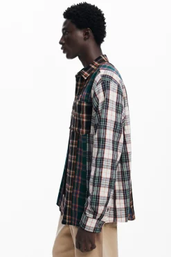 Camisetas|Camisas-Desigual Camisa patch cuadros