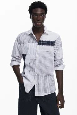 Camisetas|Camisas-Desigual Camisa patchwork