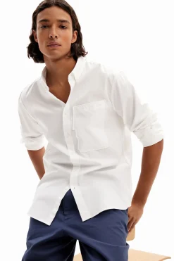 Camisetas|Camisas-Desigual Camisa popelín patchwork