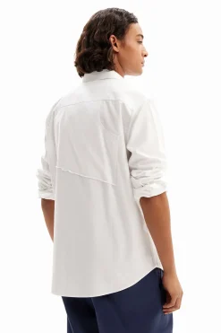 Camisetas|Camisas-Desigual Camisa popelín patchwork